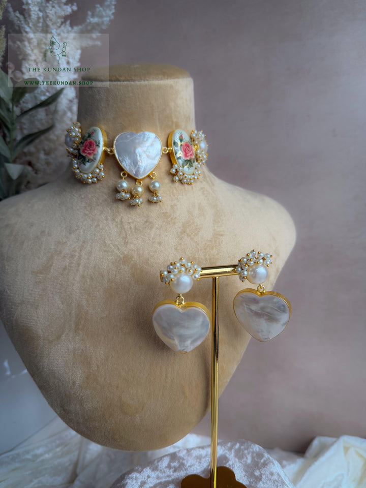 Affection in Mother of Pearl Necklace Sets THE KUNDAN SHOP 