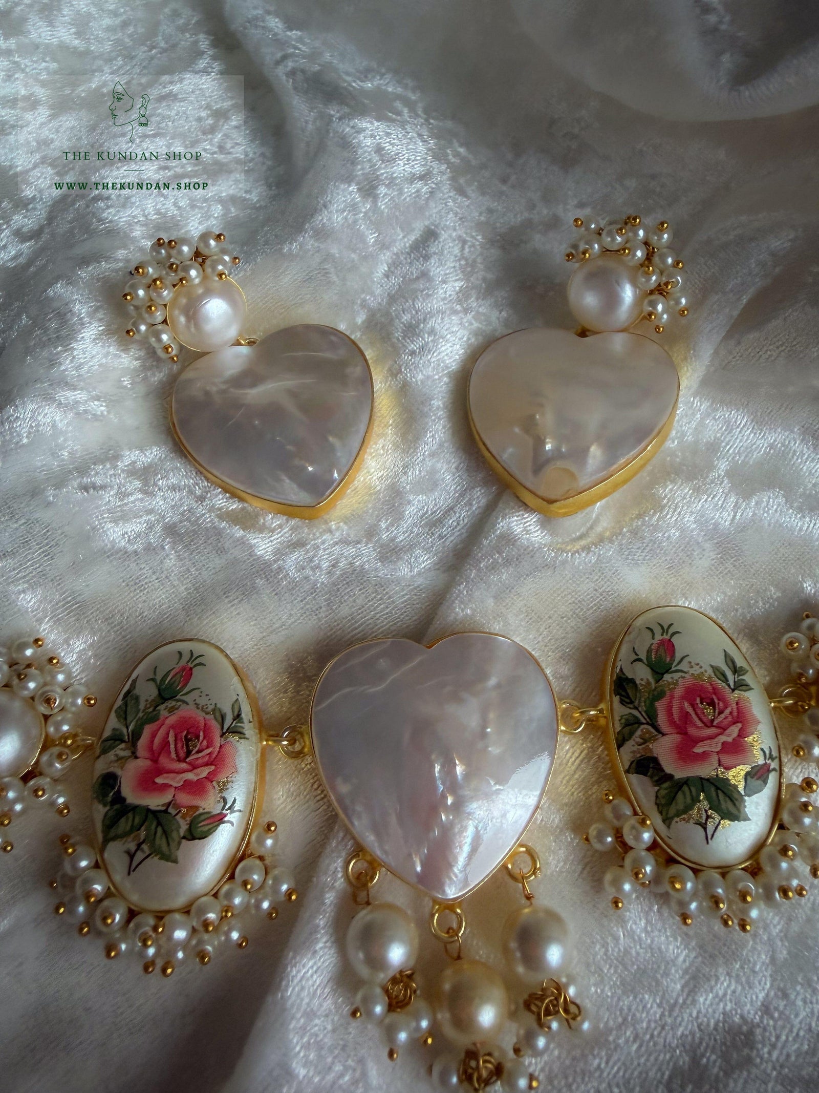 Affection in Mother of Pearl Necklace Sets THE KUNDAN SHOP 