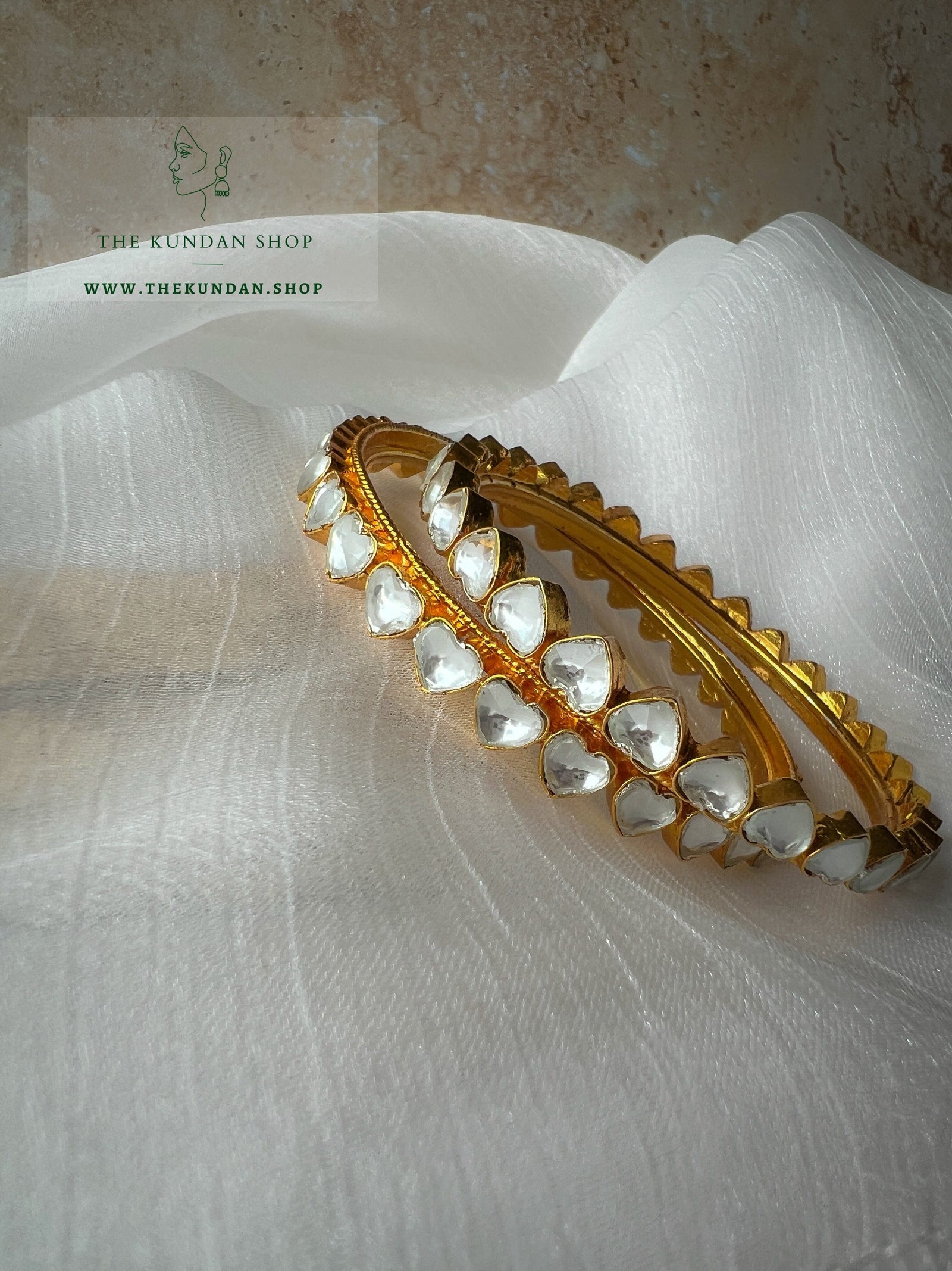 Hearts in Kundan Bangles THE KUNDAN SHOP 
