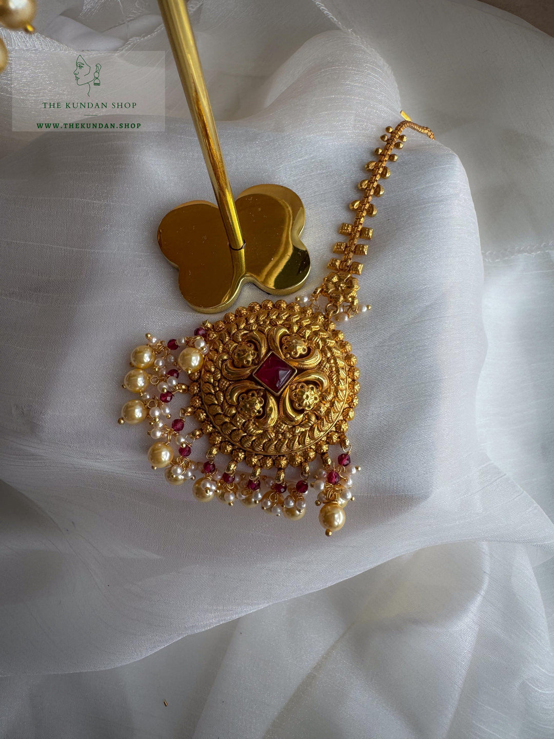 Royal Ember in Ruby Necklace Sets THE KUNDAN SHOP 