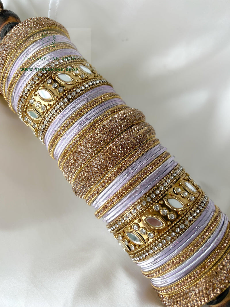 Marquee Sheesha Bangles in Ice Purple Bangles THE KUNDAN SHOP 