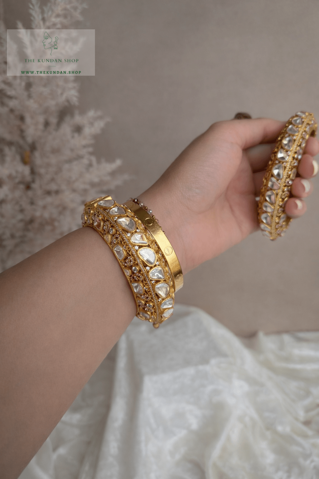 Moonlight Kangans in Moissanite Bangles THE KUNDAN SHOP 