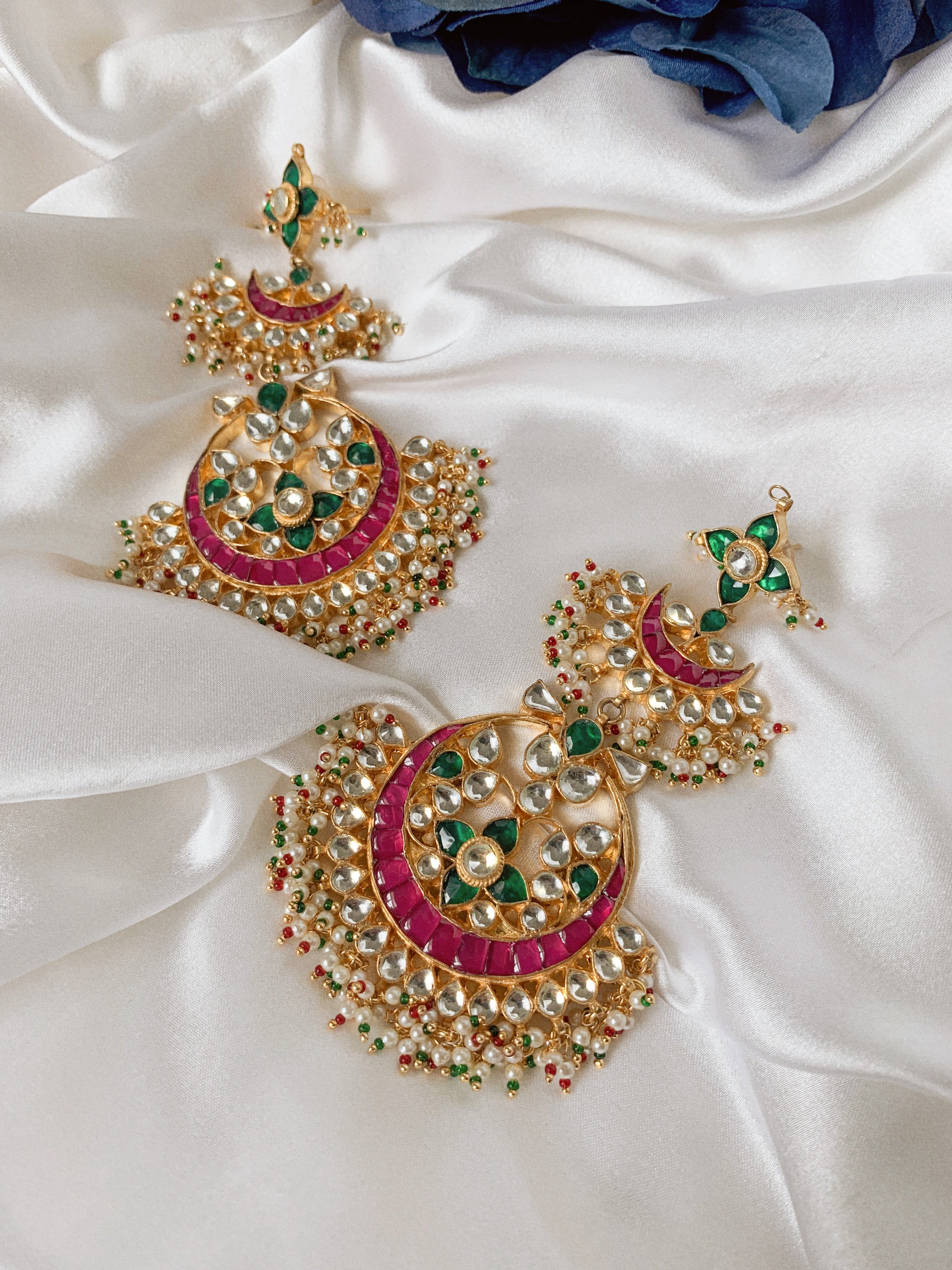 Gold Plated Kundan Earrings (E 380)– PAAIE