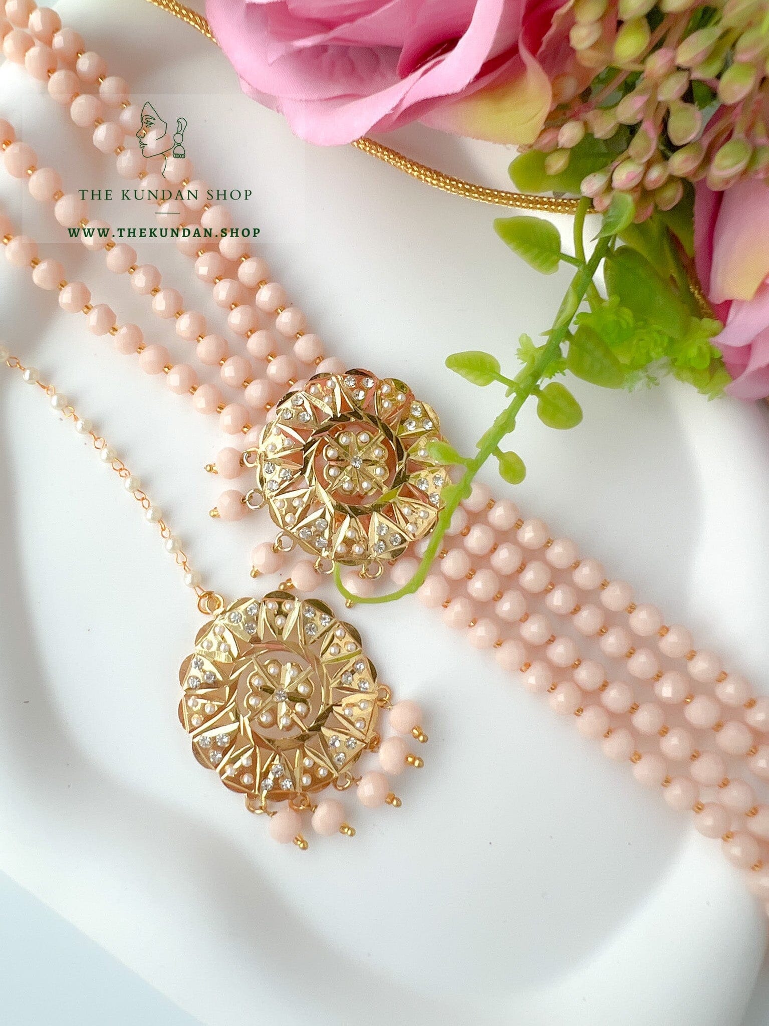 Center Pendant in Jadau Necklace Sets THE KUNDAN SHOP 
