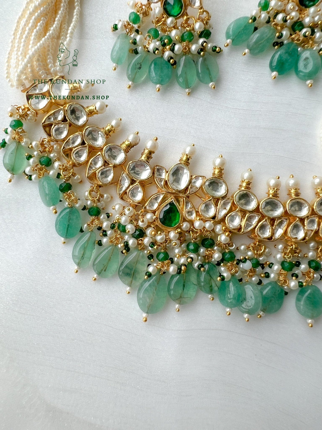 Sweetheart in Green Necklace Sets THE KUNDAN SHOP 