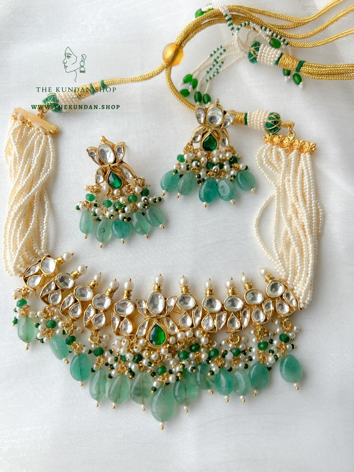 Sweetheart in Green Necklace Sets THE KUNDAN SHOP 