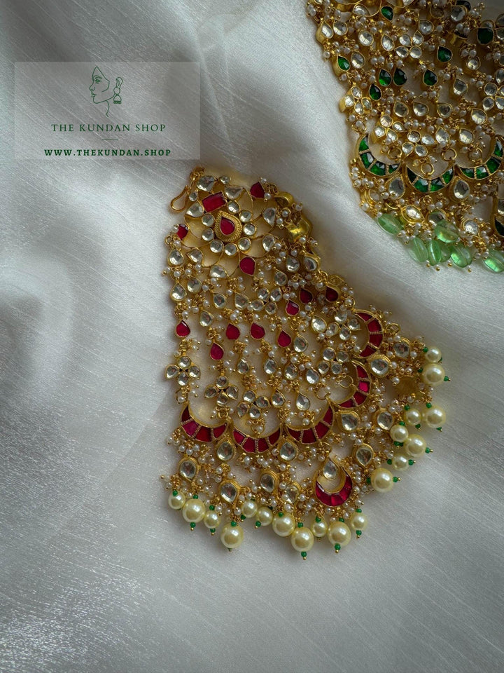 Grand Entrance Kundan Passa Passa THE KUNDAN SHOP Pink & Pearl 