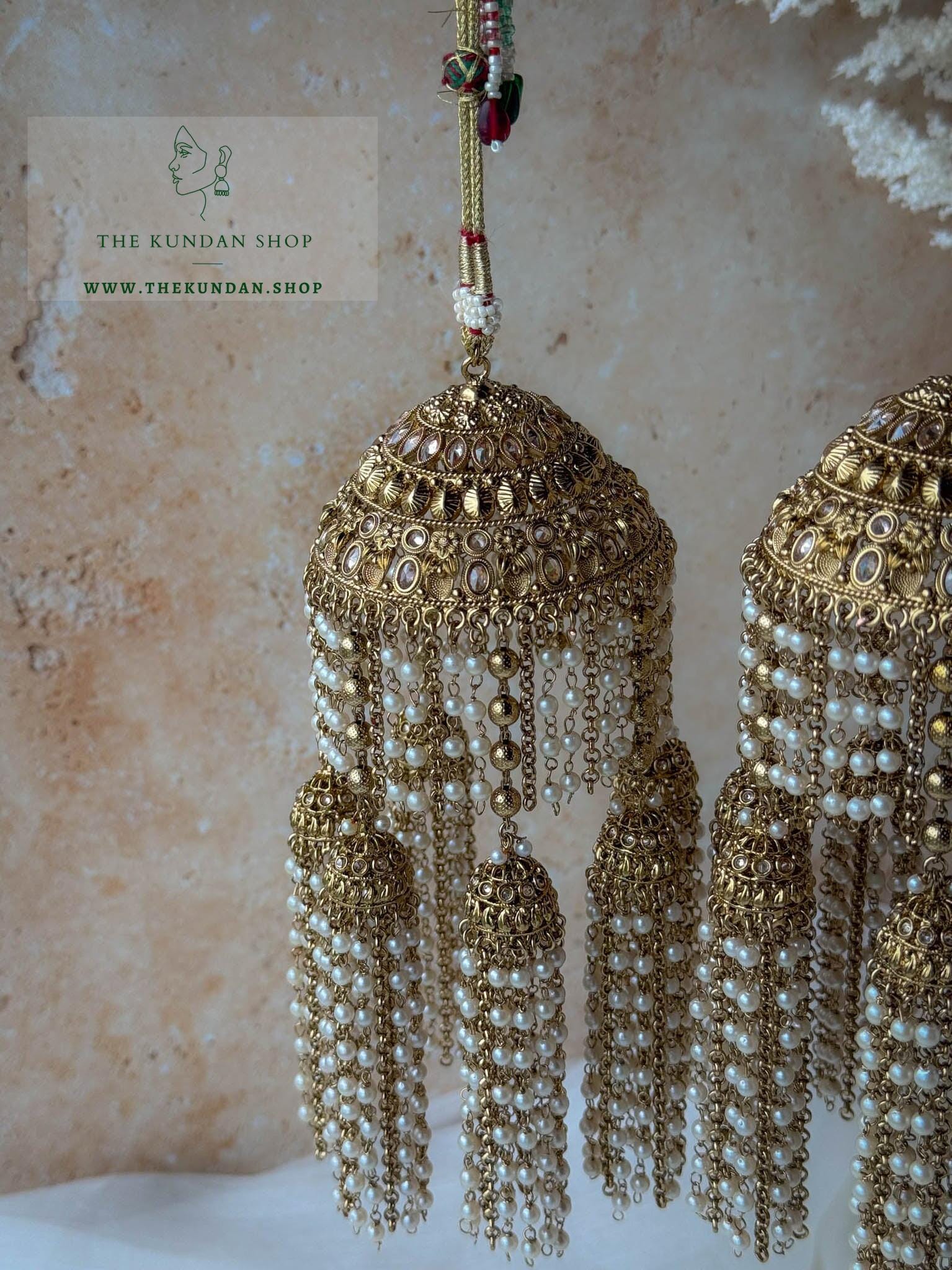 Jhumki Layers in Champagne // Kaleeray (As-Is) Kaleeray THE KUNDAN SHOP 