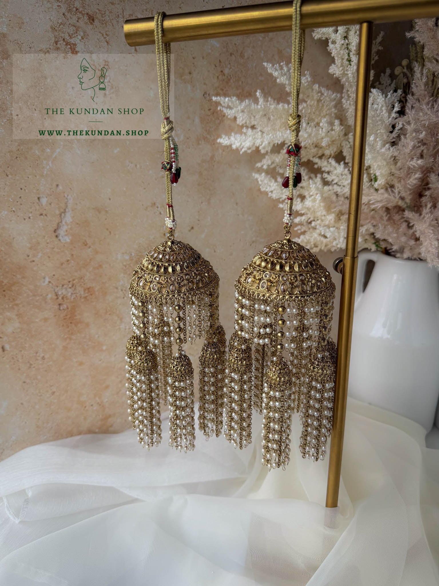 Jhumki Layers in Champagne // Kaleeray (As-Is) Kaleeray THE KUNDAN SHOP 