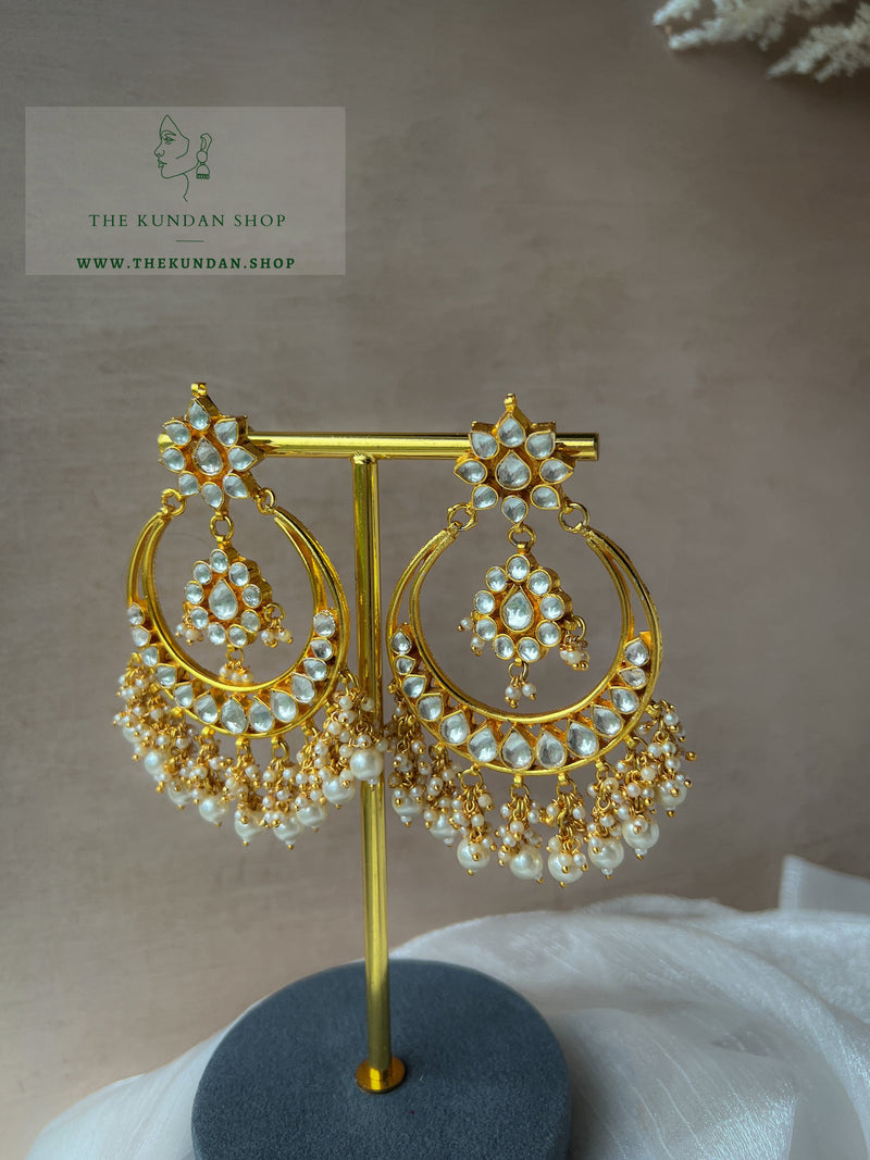 Coincident in Pearl Earrings Earrings THE KUNDAN SHOP 