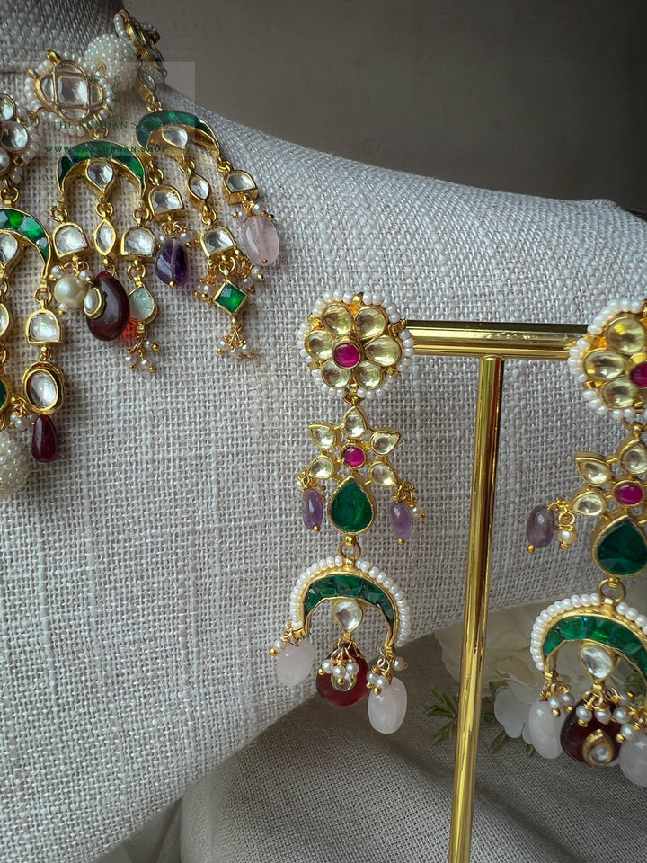 Slice of Heaven in Green Chaand Necklace Sets THE KUNDAN SHOP 