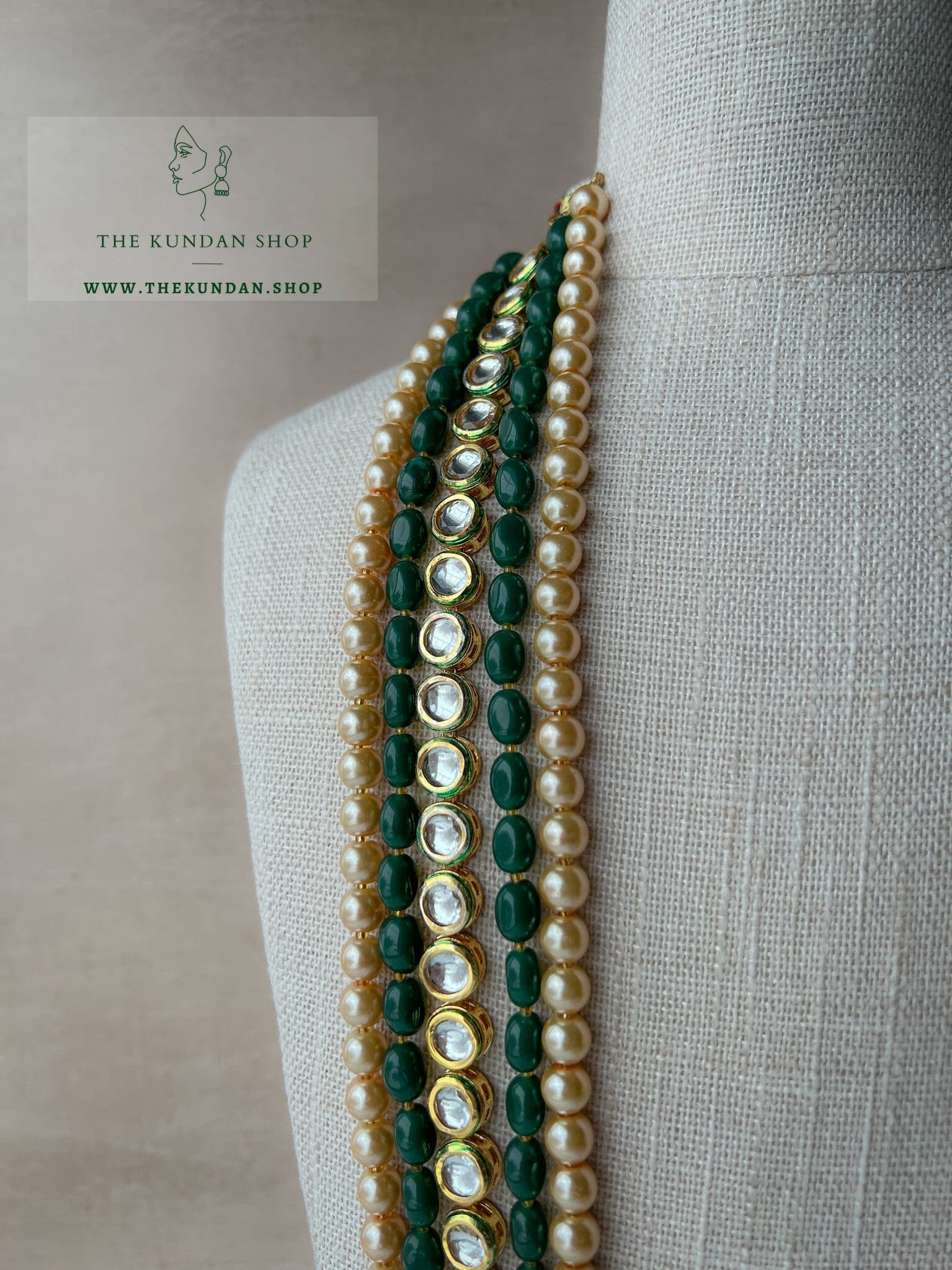 Dual Color Mala With Kundan Stone Grooms Mala THE KUNDAN SHOP 