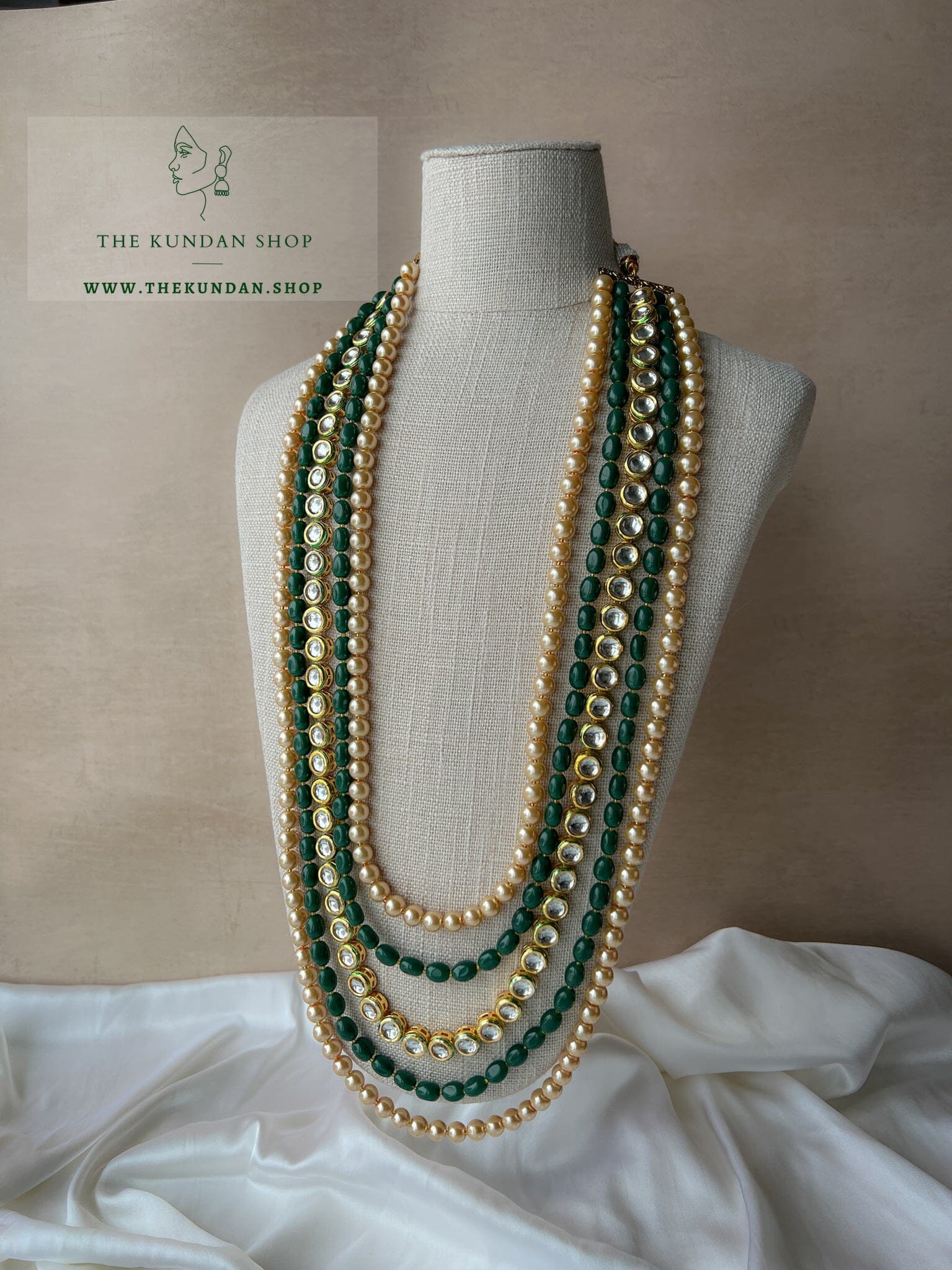 Dual Color Mala With Kundan Stone Grooms Mala THE KUNDAN SHOP 