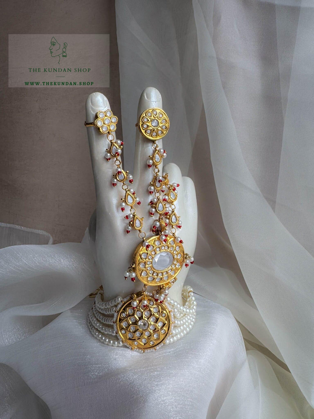 Lahore Kundan // Bridal Haathphool (Single Piece) Ring THE KUNDAN SHOP 