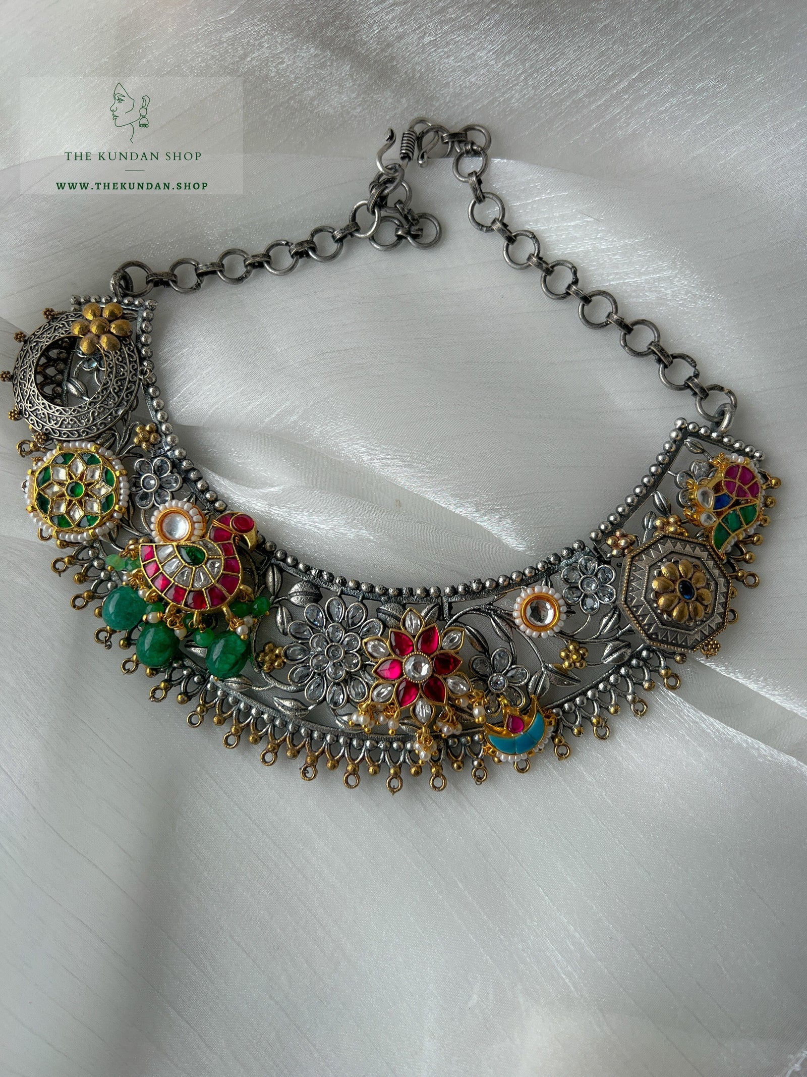 Growing Roots // Oxidized Silver Necklace Sets THE KUNDAN SHOP 