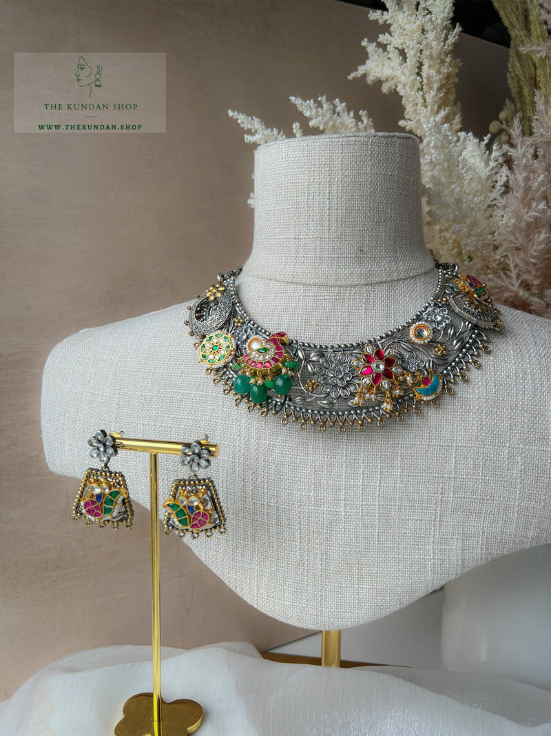 Growing Roots // Oxidized Silver Necklace Sets THE KUNDAN SHOP 