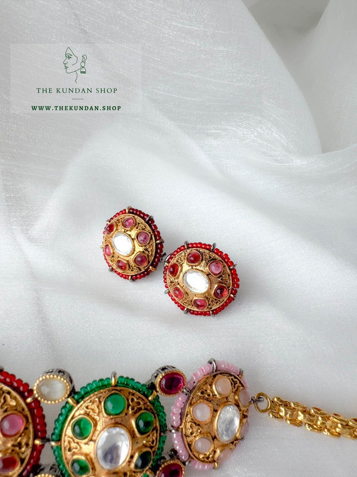 Examined in Red Necklace Sets THE KUNDAN SHOP 