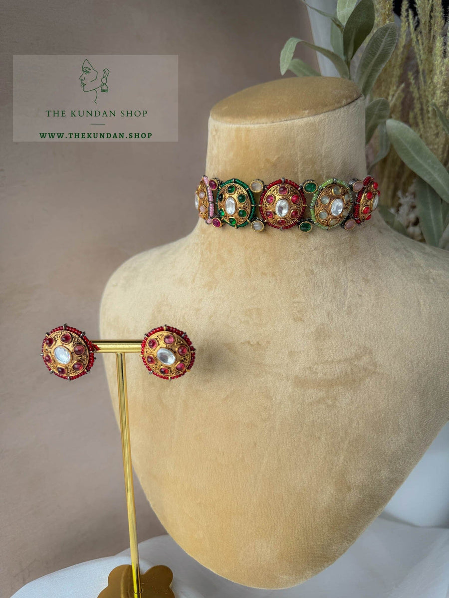 Examined in Red Necklace Sets THE KUNDAN SHOP 