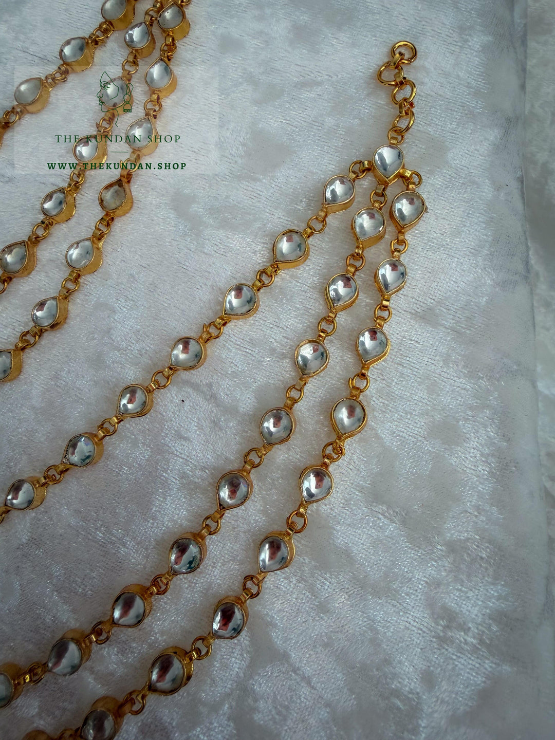 Kundan Strings - 3 Layer Saharay Sahara Earrings THE KUNDAN SHOP 