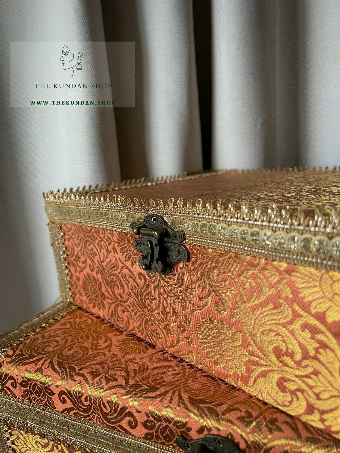 Banarsi Jewelry Chest - 2 sizes Storage THE KUNDAN SHOP 