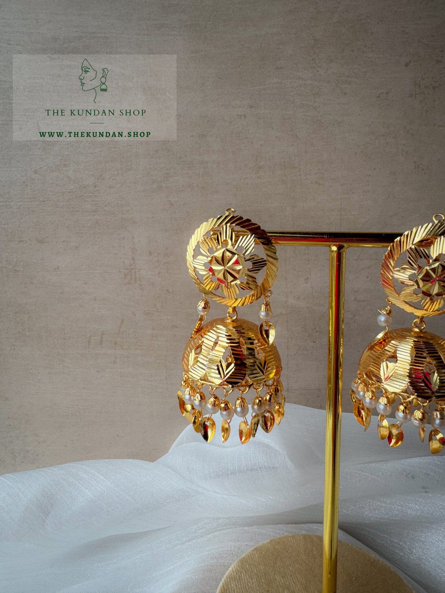 Given in Jadau Earrings + Tikka THE KUNDAN SHOP 