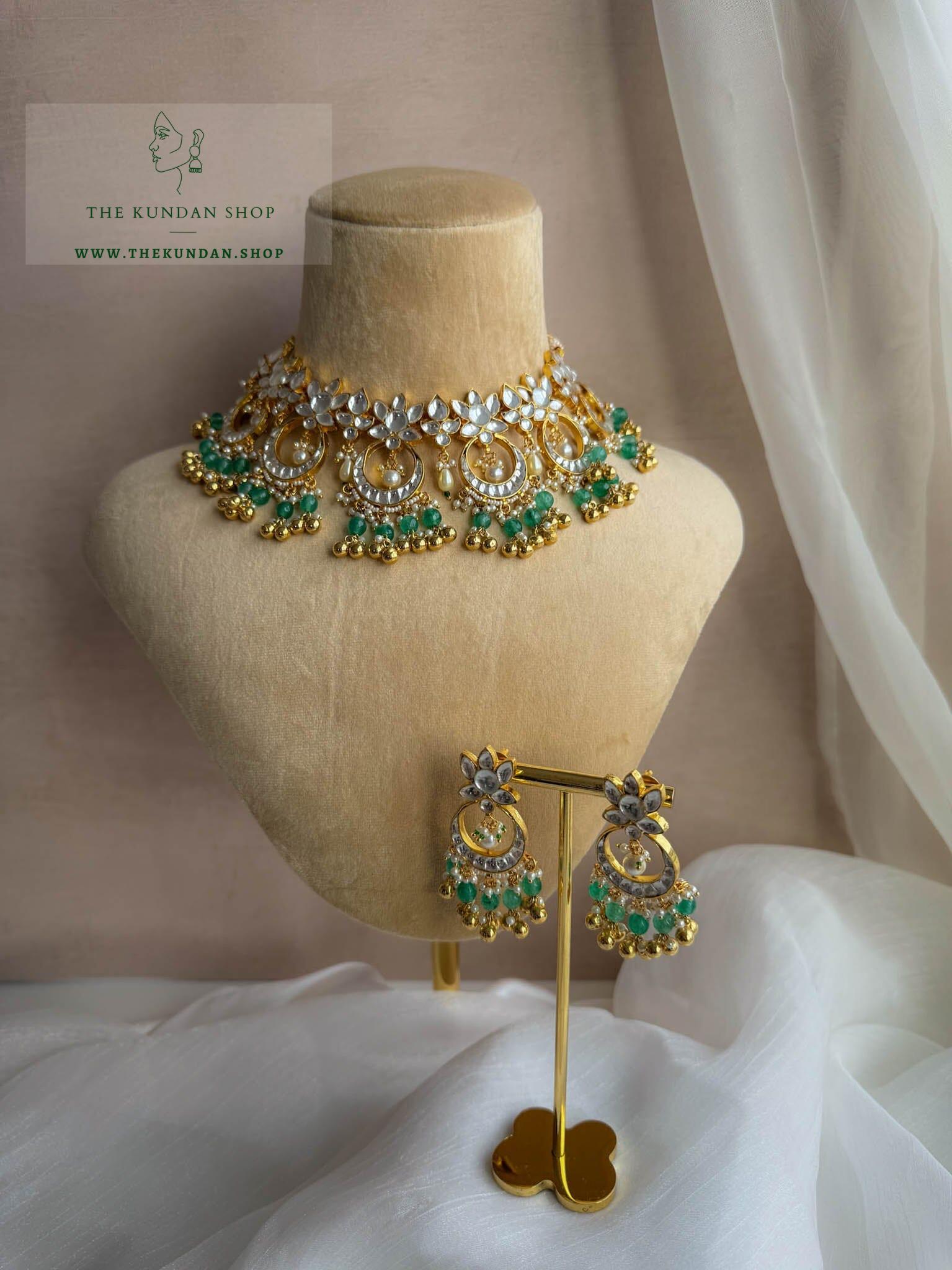 Chaand Raat in Light Green Necklace Sets THE KUNDAN SHOP 