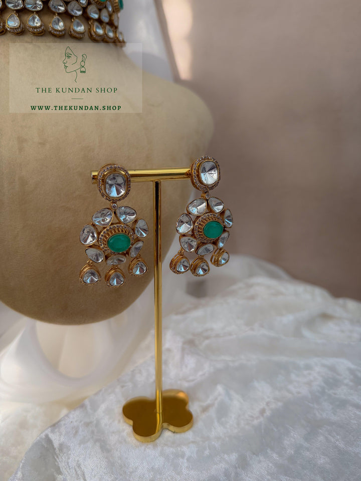 Courted in Stone // Light Green Necklace Sets THE KUNDAN SHOP 