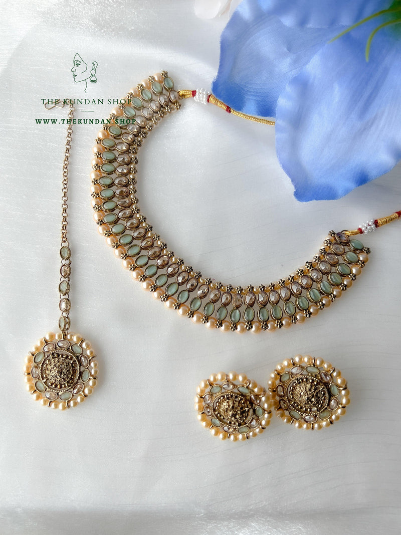 Flushed Polki in Pastel Necklace Sets THE KUNDAN SHOP 