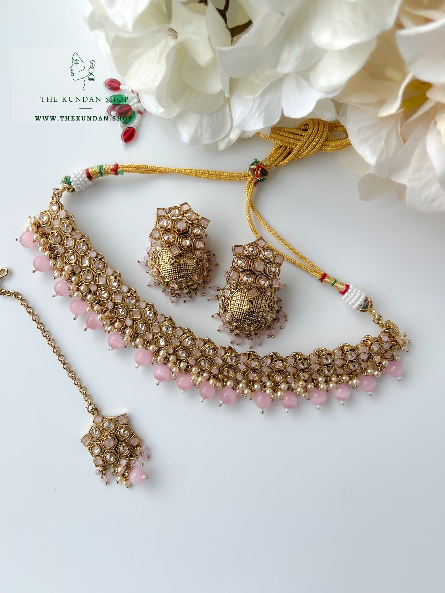 Keeper in Light Pink Necklace Sets THE KUNDAN SHOP 
