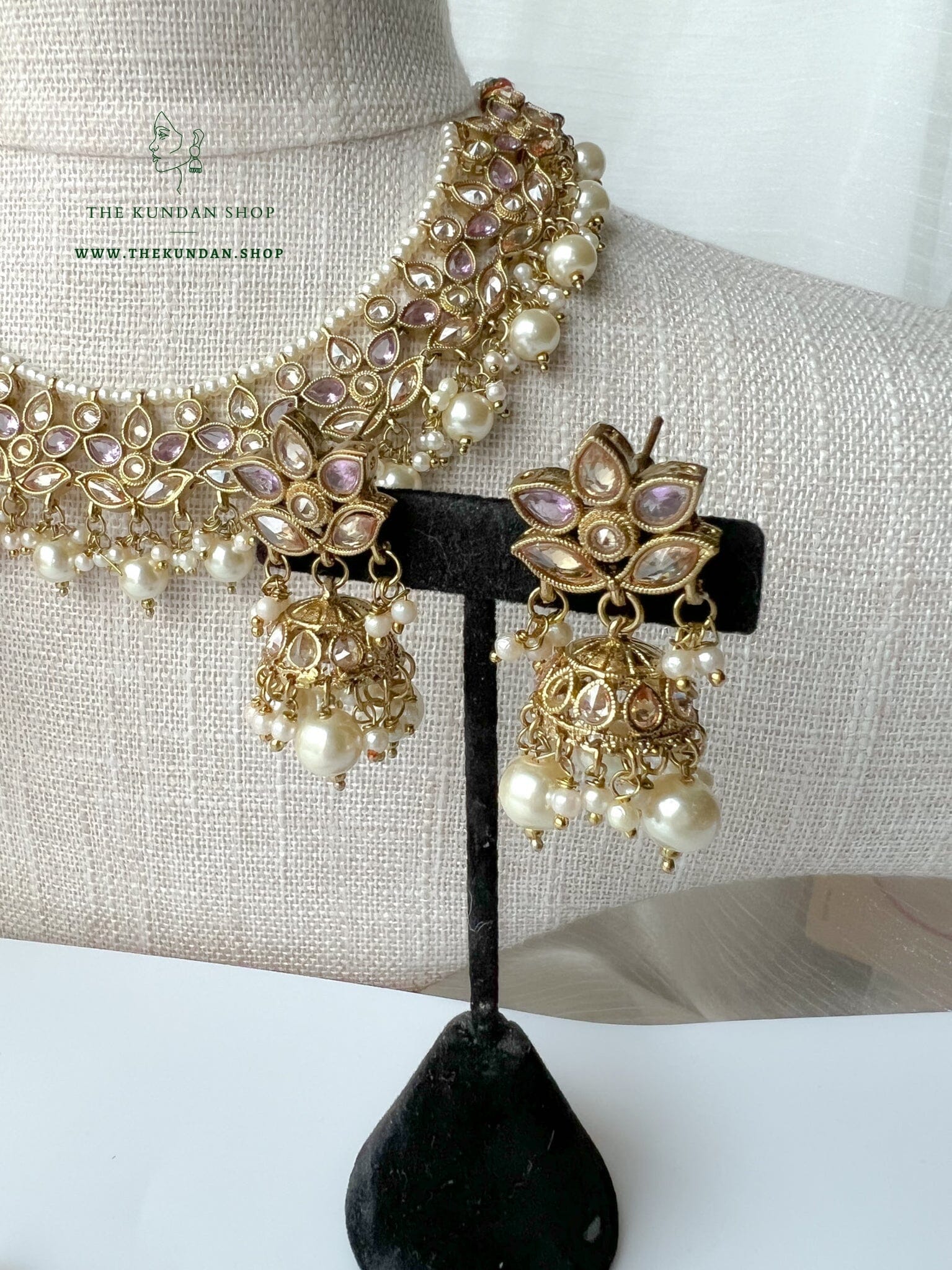 Focus in Lilac Necklace Sets THE KUNDAN SHOP 