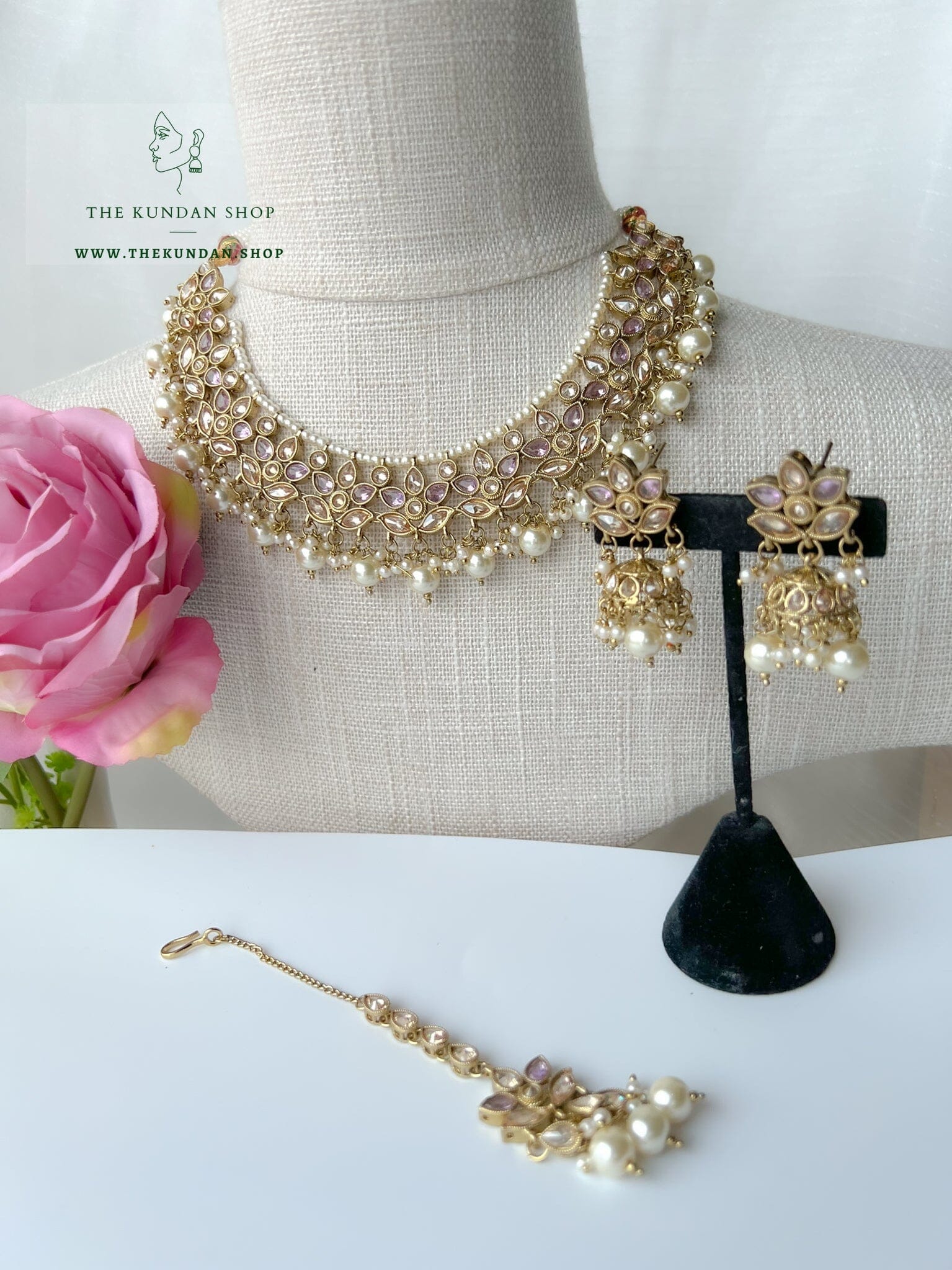 Focus in Lilac Necklace Sets THE KUNDAN SHOP 