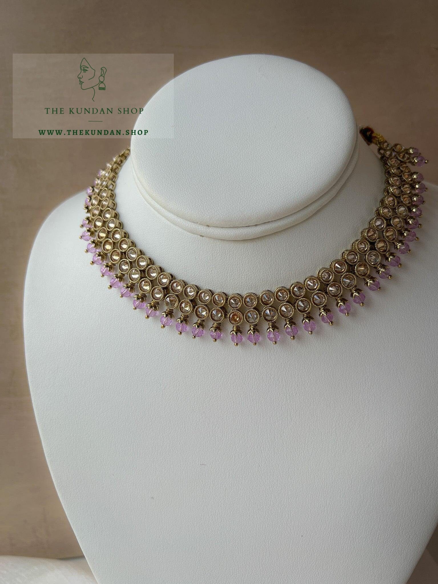 Impress Polki in Lilac Necklace Sets THE KUNDAN SHOP 