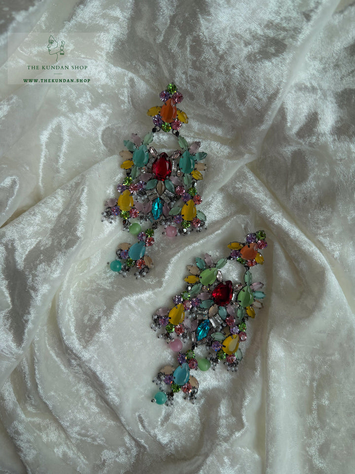 Crystal Veil Earrings THE KUNDAN SHOP 