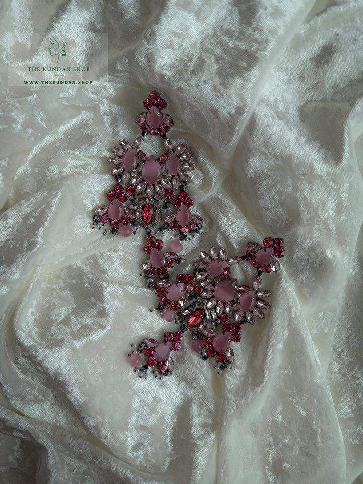 Crystal Veil Earrings THE KUNDAN SHOP 