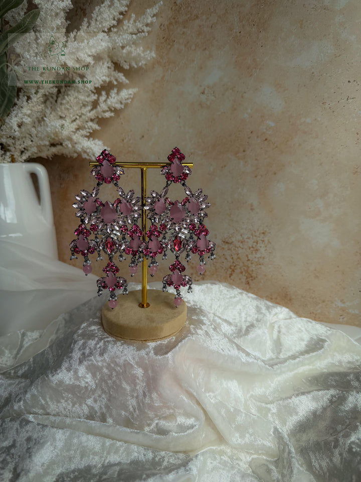 Crystal Veil Earrings THE KUNDAN SHOP 