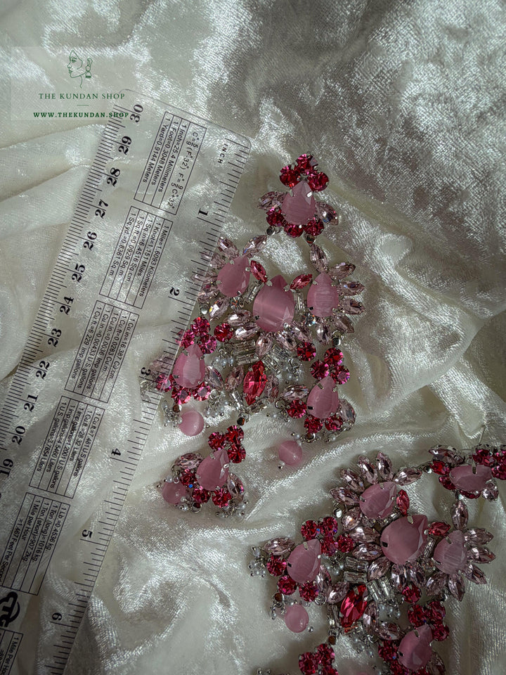 Crystal Veil Earrings THE KUNDAN SHOP 