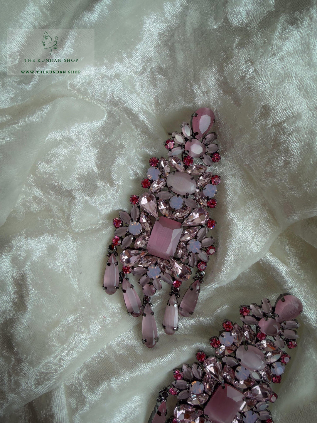 Brilliant Grace Earrings THE KUNDAN SHOP Pink 