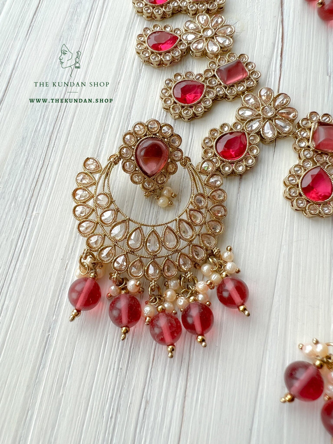 Heavenly in Magenta Pink Necklace Sets THE KUNDAN SHOP 