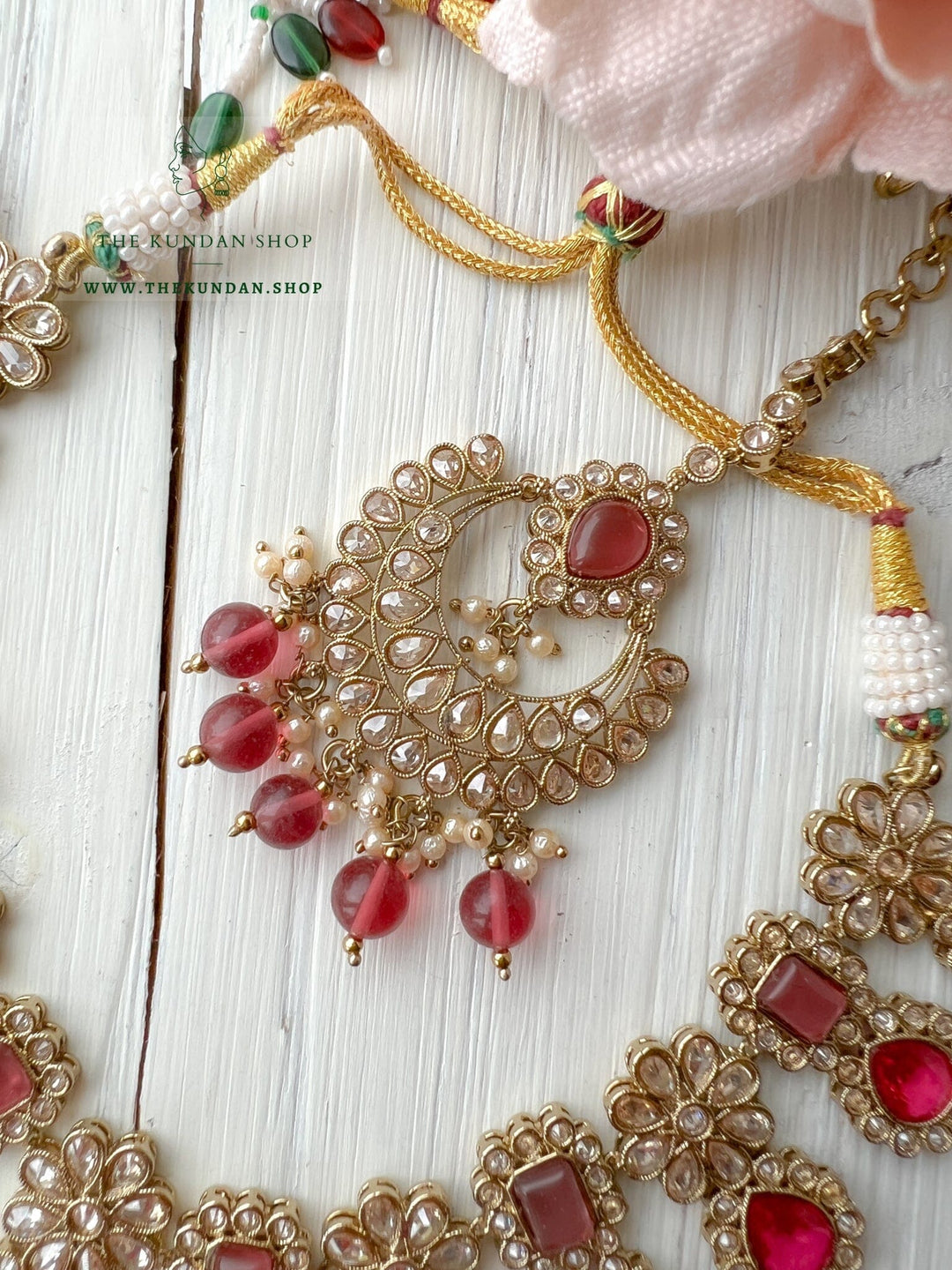 Heavenly in Magenta Pink Necklace Sets THE KUNDAN SHOP 