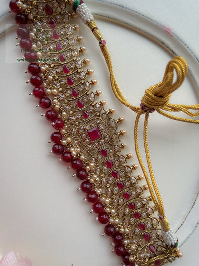 Vivid in Ruby Necklace Sets THE KUNDAN SHOP 