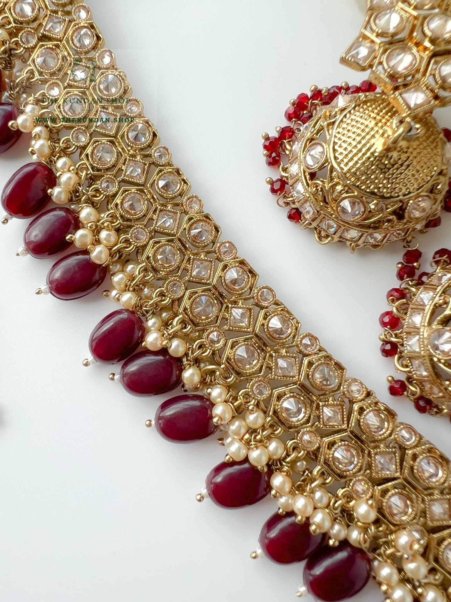 Keeper in Maroon Necklace Sets THE KUNDAN SHOP 