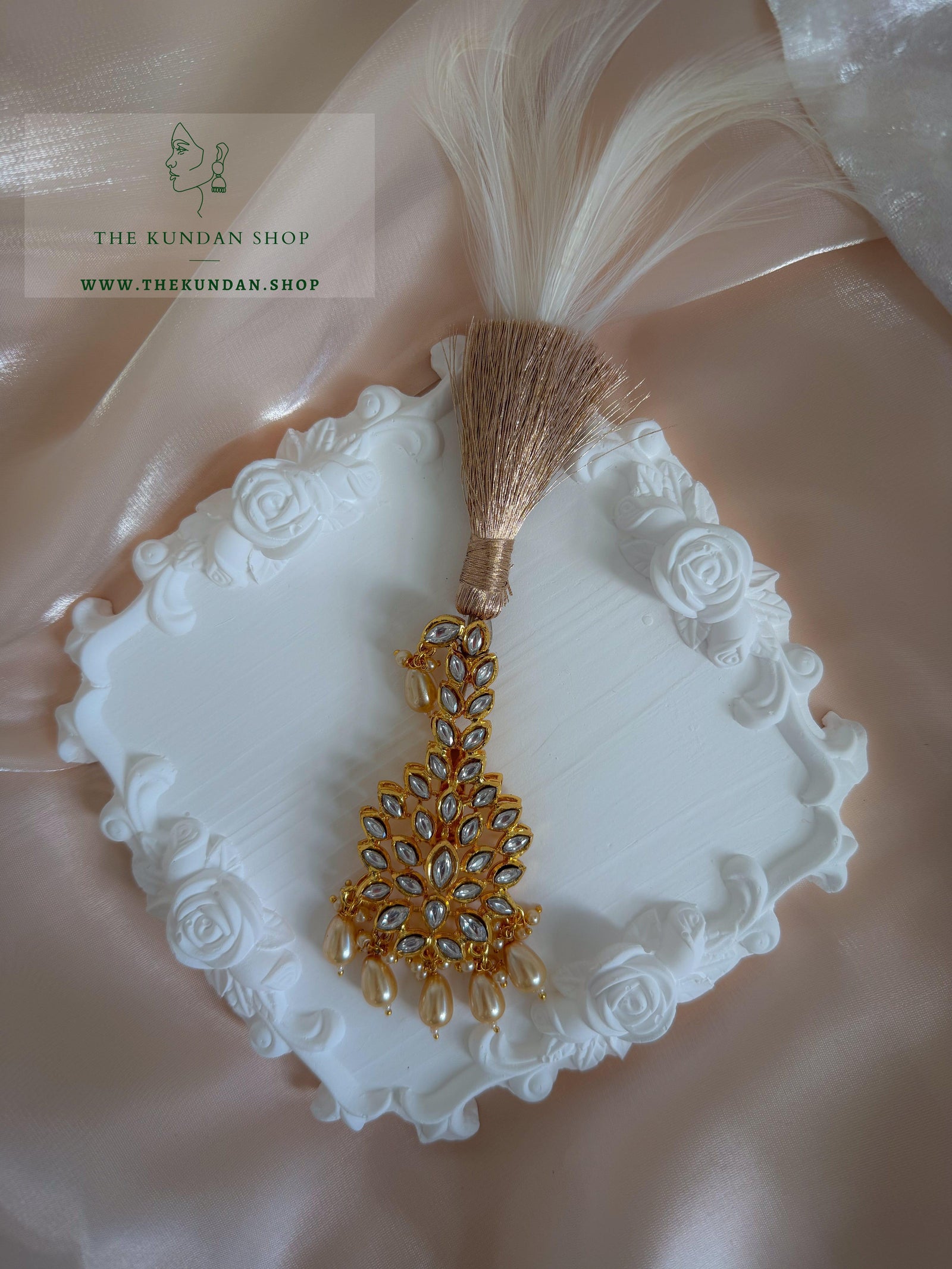 Marquee Beige Kalgi Kalgi THE KUNDAN SHOP 