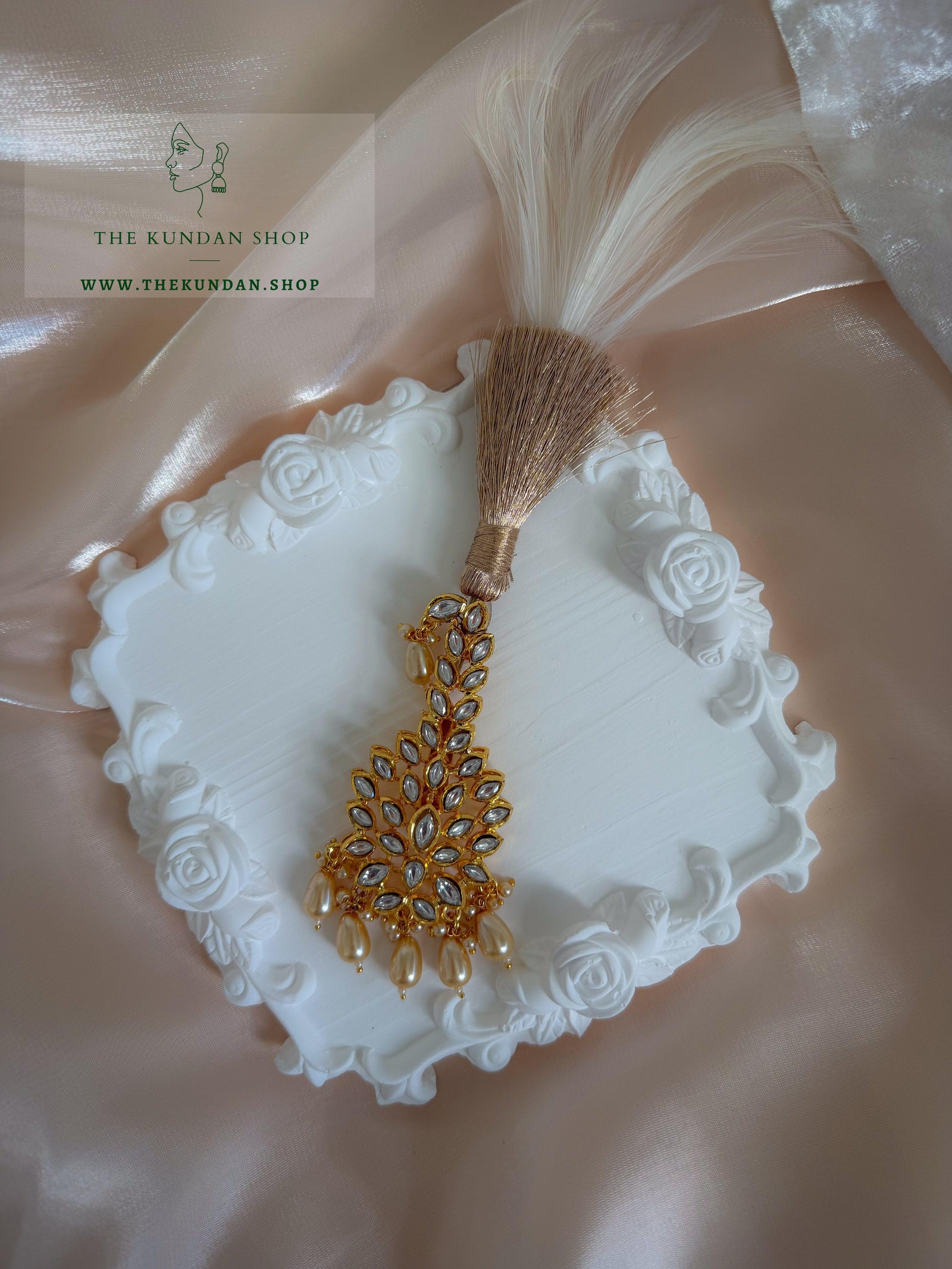 Marquee Beige Kalgi Kalgi THE KUNDAN SHOP 