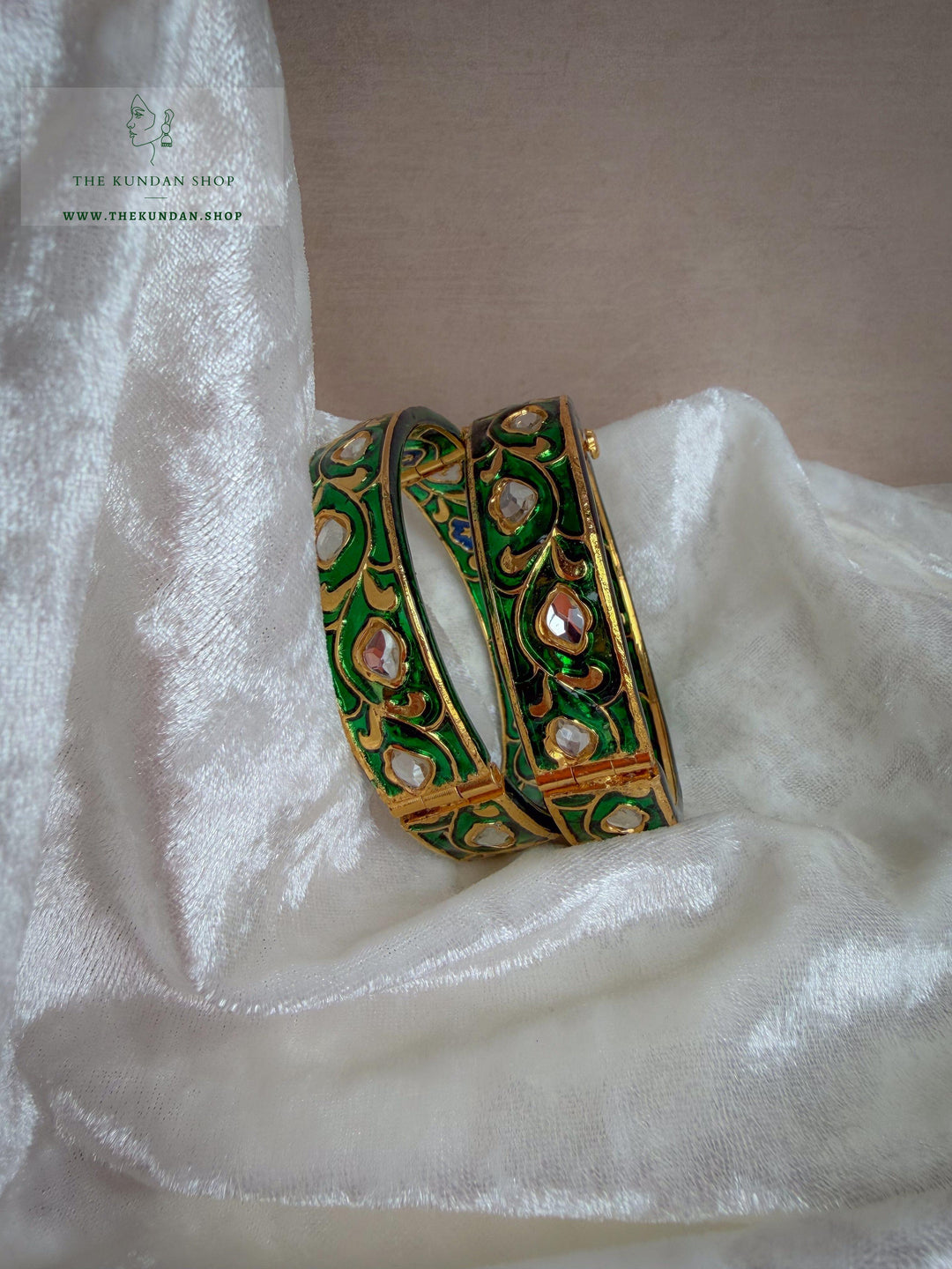 Emerald Stones // Meenakari Kangans Bangles THE KUNDAN SHOP 