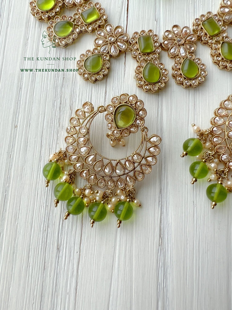 Heavenly in Mehendi Green Necklace Sets THE KUNDAN SHOP 