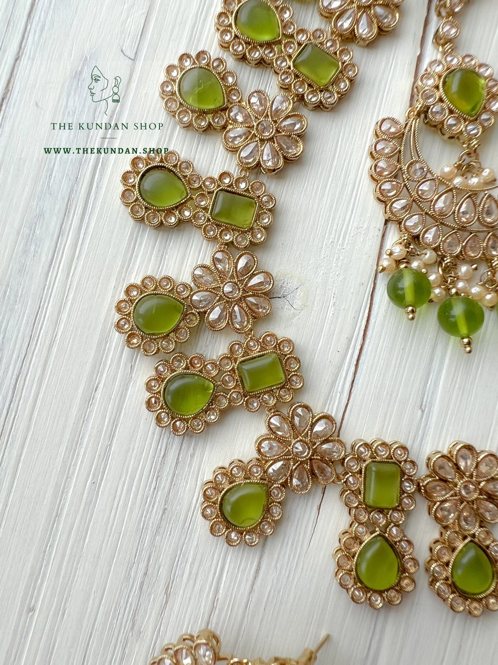 Heavenly in Mehendi Green Necklace Sets THE KUNDAN SHOP 