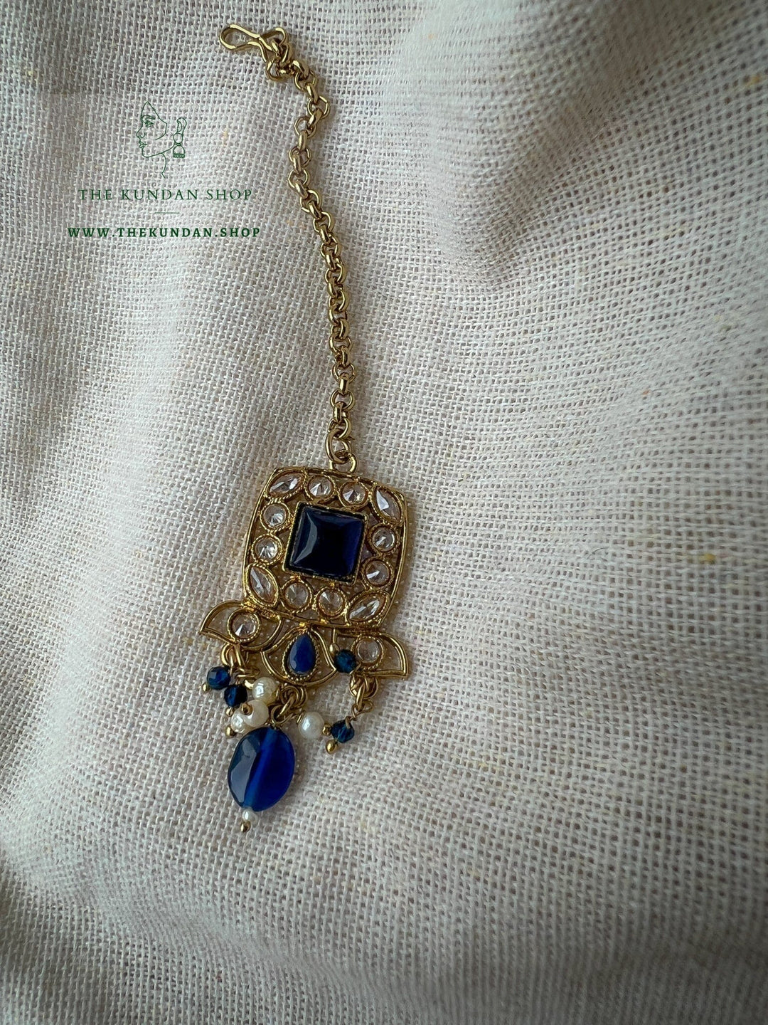 Vivid in Midnight Blue Necklace Sets THE KUNDAN SHOP 