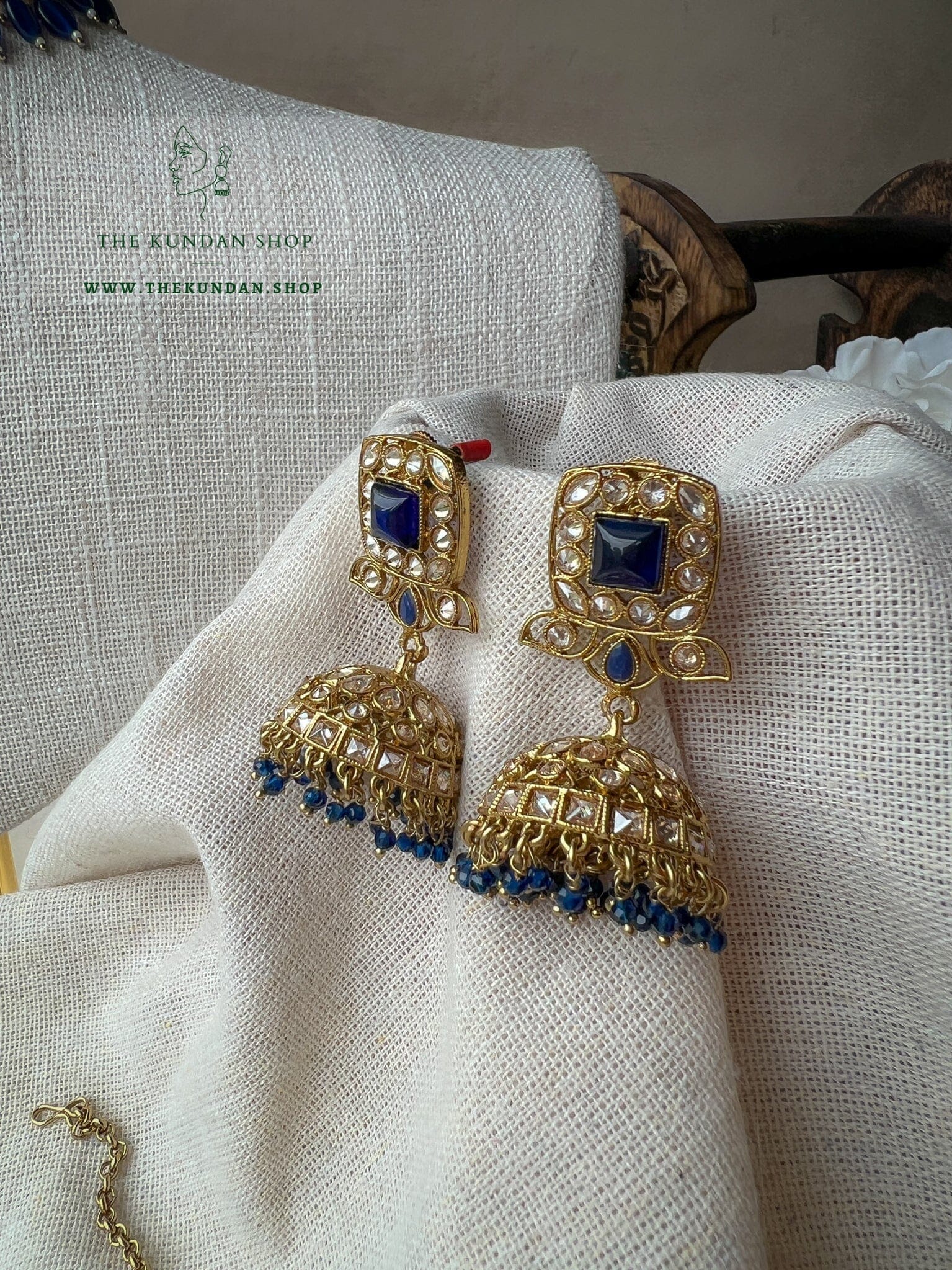 Vivid in Midnight Blue Necklace Sets THE KUNDAN SHOP 