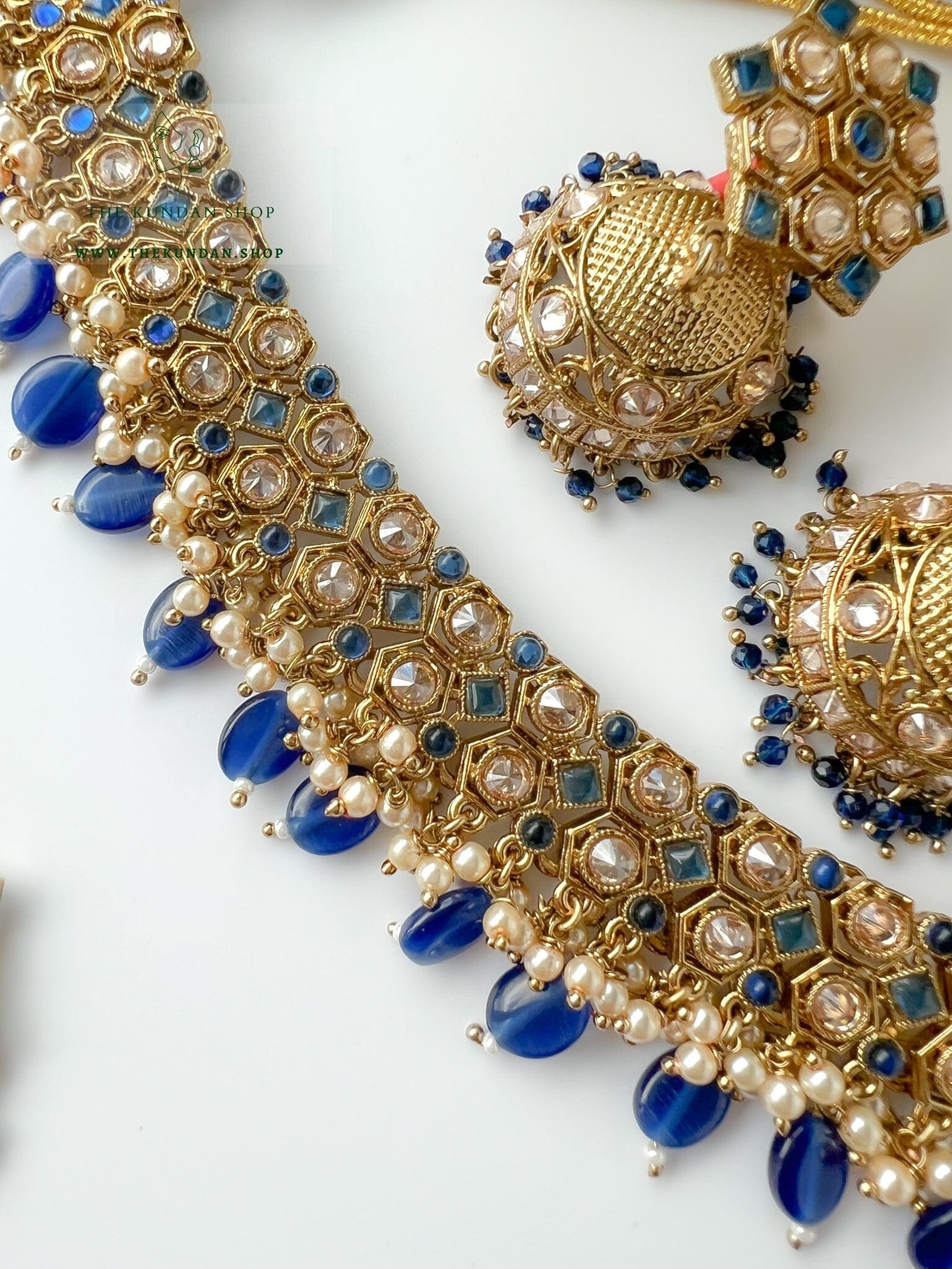 Keeper in Midnight Blue Necklace Sets THE KUNDAN SHOP 
