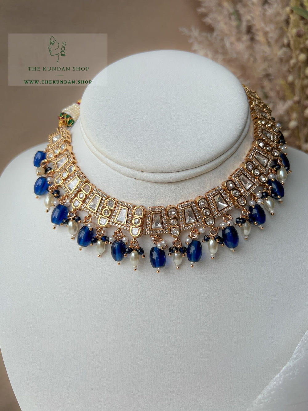 Sense in Midnight Blue Necklace Sets THE KUNDAN SHOP 